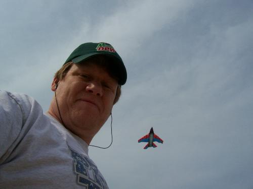 Flying a Kite - Me flying my kite at Lake Michigan.