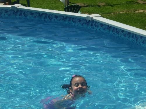 Swimming in the pool - This is from Katelyns swimming party.