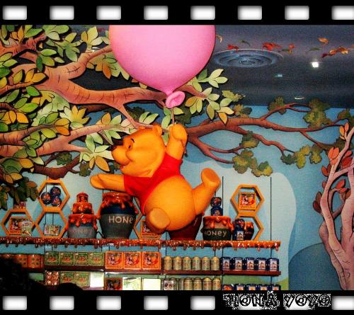 disneyland  -  There are many cartoon chariacters there.