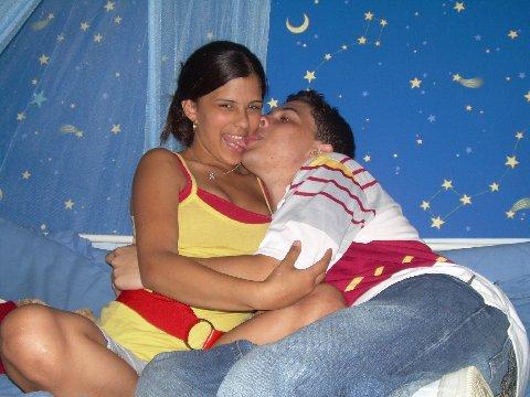 love - me and my husband i love him so much hes retarded but isnt that wat loves about haha =]