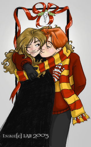 Weasley and Granger - Pretty couple, fanart.