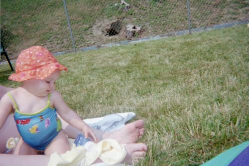 first trip to the pool - first time I took her to the pool