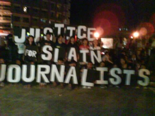 justice for slain journalists - photo taken last world press freedom day to commemorate those journalist who died at service..