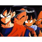 dragon ball z - this is a picture of goku krillin and gohan(i dont recognise the fourth person).