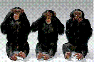 3 Monkeys and Gandhi - Gandhi ji has given a message here by depicting actions of 3 monkeys:  1. Don't see evil 2. Don't hear evil 3. Don't talk evil