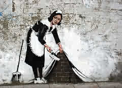 sweeping it under the carpet - this Christian woman is sweeping it under the carpet