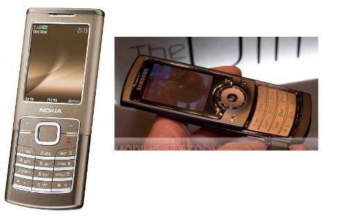 Cell-phones - NOKIA 6500 vs SAMSUNG 10.9