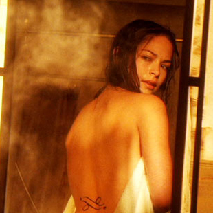 Kristin Kreuk portraying Lana Lang - Lana Lang in shower. From Season 4 episode 1 of Smallville