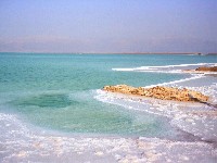 The dead sea - The dead sea is known for its salt.