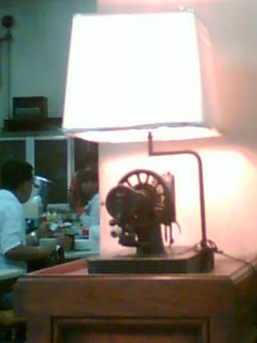 sewing lamp - taken at an old chinese restaurant in Quezon City :D
