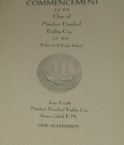 Commencement Announcement - This is for my brothers high school graduation in 1981. He's the only one who officially graduated from high school in our family. The rest of us went back after pregnancy and either did the adult school or took the GED test.