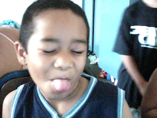 My son - This is my nine year old son, playing around with the webcam.  Liyan97