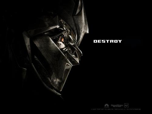 Megatron - Megatron is the leader of the Decepticons, a group of villainous transformers. He is known for his ruthlessness. His mottos are, 'Peace through tyranny!' and Lesser creatures are the playthings of my will.'