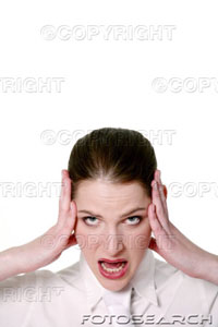Depressed woman screeming - A depressed woman screeming. Royalty free photograph from Photo Search