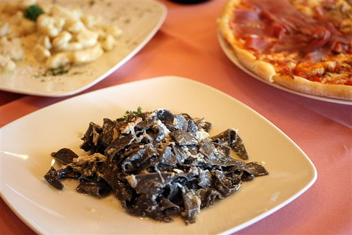 squid ink pasta - pasta that used squid ink for that sauce