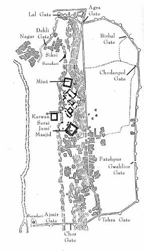 Map of Fatehpur Sikri - It's a world heritage site, where i've been last year.