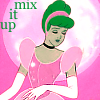 Cinderella - This is a mixed-up picture of Cinderella that I made myself. Cinderella has her classic bouffant hairdo & classic fifties style. This is from the original Disney's Cinderella, my favorite movie