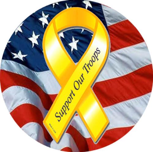 Support Our Troops - The yellow ribbon is our display to support our troops! Support Our Troops - The yellow ribbon is our display to support our troops!