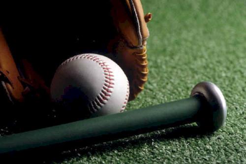 Glove Bat and baseball - This is just a nice little picture of a glove, bat, and ball. Everything besides people needed to play the sport.