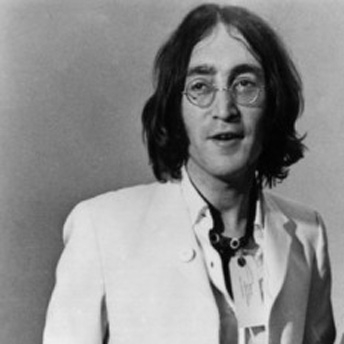John Lennon - black and white photo of john lennon