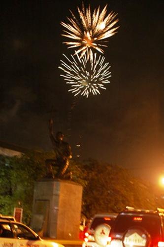 when Bedans celebrate - Mendiola during the Bedan victory party after NCAA 82 Game 3 finals