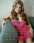 Fergie - Fergie in a pink dress.