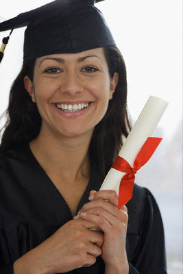 college - a college graduate lady. college - a college graduate lady.