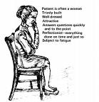 migraine - a woman sitting, migraine