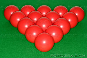 snooker - This is a full set of the red balls required for playing Snooker, a form of billiards.