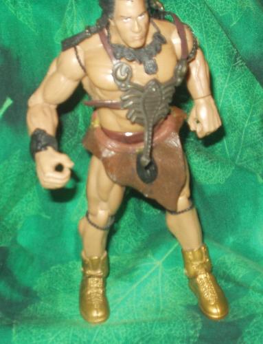 Scorpion King action figure from a toy grab bag - An action figure of The Rock, Dwayne Johnson, in his part as the Scorpion King. I've always liked The Rock and I loved him in the movie, Scorpion King. I got this in a toy grab bag that I bought at a thrift store!