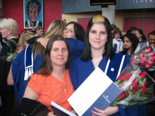 Graduated college - me graduating college