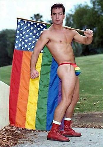 Pride - Just a picture of a gay male with a pride flag. This was the 2007 gay pride in Florida.