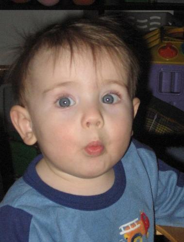 my son, nice hair - hey bud, you lose your comb