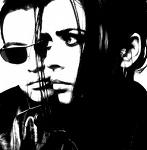 Curve - black and white picture of dean garcia and toni halliday