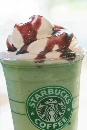 starbucks - green tea frappe