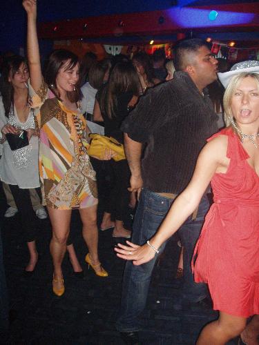 Partying - Me and Jane having a dance