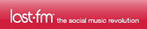 Last.fm - The last.fm logo in red.