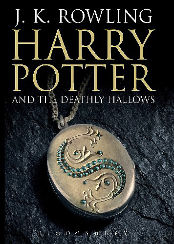 the deathly hallows - The adult paperback version by BLOOMSBURY BOOKS.