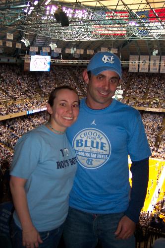 sister - me and matt at the dook game