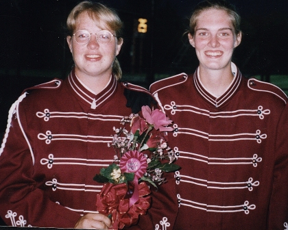 me in high school - photo of my self and best friend in high school