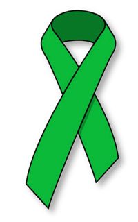 green support ribbon - green is the color of support ribbon for bipolar disorder (as well as many others)