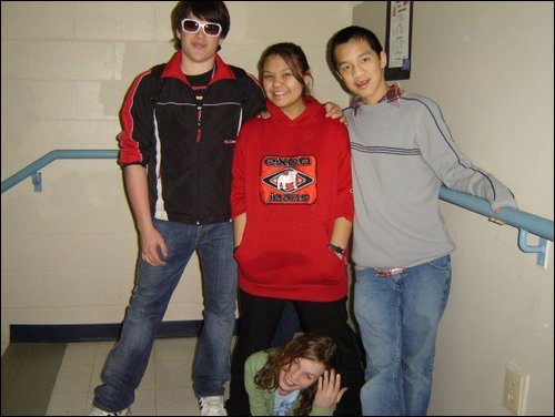 these are my friends - Dan, Me, Nick, Sarah..haha taken at DCS