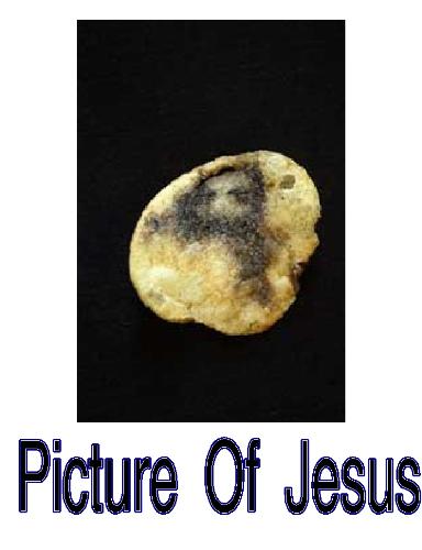 Chip with Jesus image - Image of Jesus