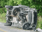 Automobile Accident - A car wrecked from an accident