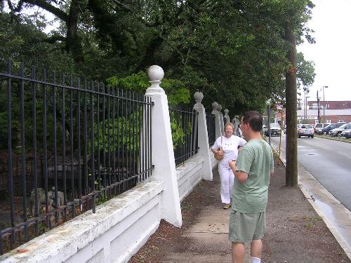 Cemetery - Here is a picture of me and my mom in front of the burial ground. Numerous Civil War soldiers and their families were buried here. If you go here, you can get a tour inside the cemetery and hear about the various individuals and their importance in history.