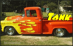 my chevy stepside pickup - my truck which I have made into a siggie with my name on it