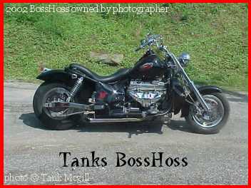 Tank's Boss Hoss - V8 chevy motor on two Wheels, can be got in a trike if wanted,Boss Hoss
