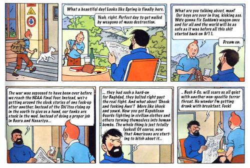 Tintin - A page in one of TinTin comics