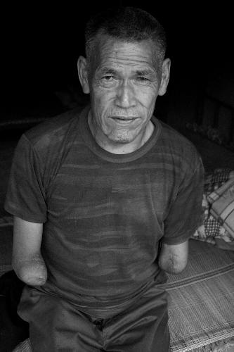 disabled people  - I took these photos in a rural area and made them black-white,I think it is more meaningful. We should show them more help and love,they are also important members of this society
