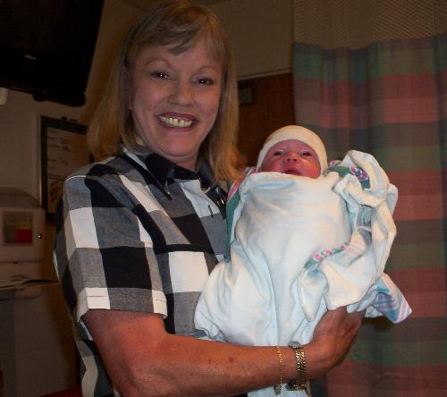 My mom and my youngest son! - My mother at the birth of my youngest son